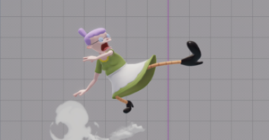 NASB2 Gertie ChargeForwardAir-FlyingKick.png