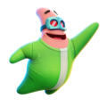 Patrick with his Elastic Waistband outfit from the episode "Mermaid Man and Barnacle Boy V" (Unlocked by purchasing the game during it's first week of release).