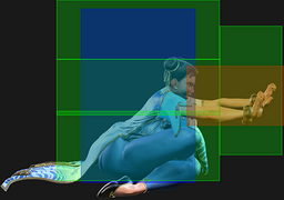SF6 Chun-Li 214p lp hitbox.png