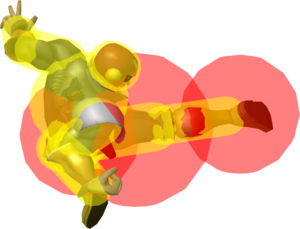 SSBM Captain Falcon nAir Hitbox1.png