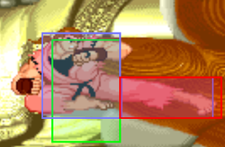Dankyaku(They all use this hitbox but MK and HK versions hit lower to the ground).png