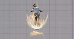 NASB2 Korra LightDownAir-EarthSpike.png